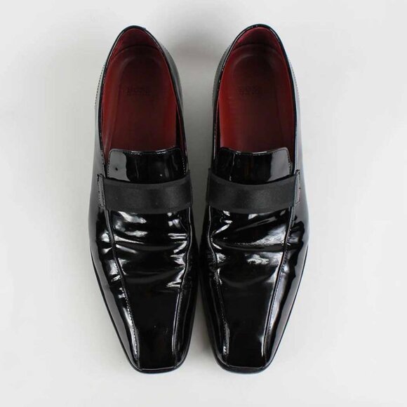 BOSS Hugo Boss Men\'s Black Patent Leather Tuxedo Slip-On Shoes | Size 12 main image 5